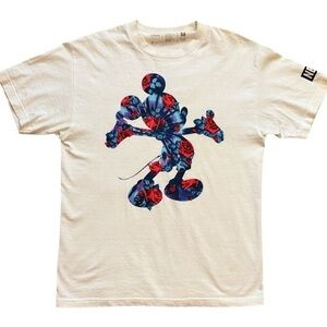 Disney Mickey Mouse Tee Short Sleeve Crew Neck White Size M